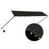 vidaXL Uttrekkbar markise med LED 350x150 cm antrasitt