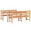 vidaXL Hagespisegruppe 3 deler heltre teak