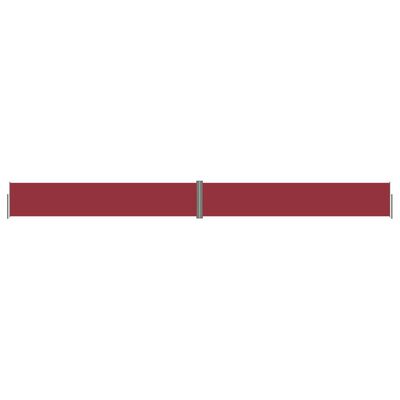 vidaXL Uttrekkbar sidemarkise rød 117x1200 cm