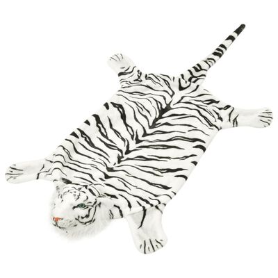 vidaXL Tigerteppe plysj 144 cm hvit