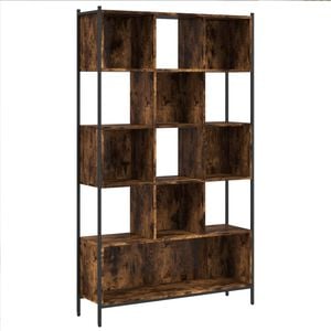 vidaXL Bokhylle r&oslash;kt eik 102x28x172 cm konstruert tre