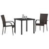 vidaXL Hage Spisegruppe 5 pcs Brun Poly rattan