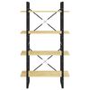 vidaXL Bokhylle 4 nivåer 80x30x140 cm heltre furu