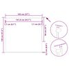 vidaXL Rullegardin lystette 145x130 cm stoff bredde 141,6 cm polyester