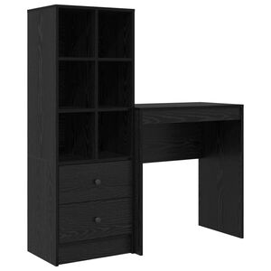 vidaXL Skrivebord Svart Eik 115,5 x 40 x 127 cm 2 stk.