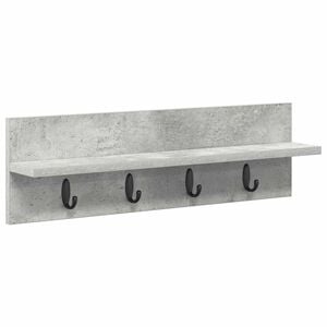 vidaXL Vegghengt kleshenger Veggmontert Betonggr&aring; 60 x 10,5 x 18 cm
