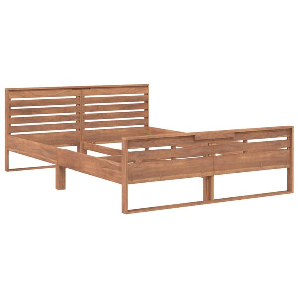 vidaXL Sengeramme heltre teak 140x200 cm