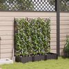 vidaXL Hageblomsterpotte 3 pcs Brun 120 x 40 x 125,5 cm St&aring;l