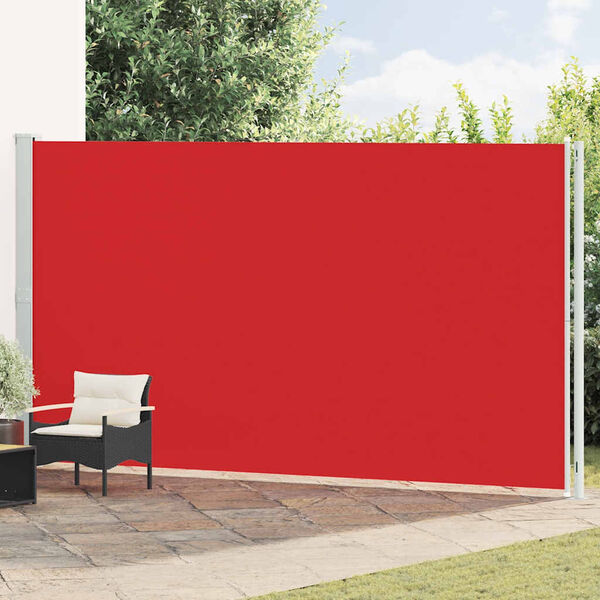 vidaXL Uttrekkbar sidemarkise 220x600 cm r&oslash;d
