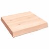 vidaXL Bordplate 40x40x(2-6) cm ubehandlet heltre eik naturlig kant