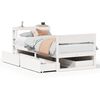 vidaXL Sengeramme uten madrass hvit 75x190 cm heltre furu