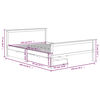 vidaXL Sengeramme med 2 skuffer honningbrun heltre furu 140x200 cm