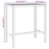 vidaXL Barbord 110x60x110 cm impregnert furu