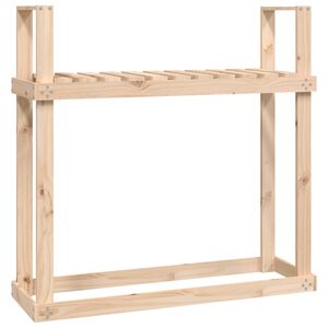 vidaXL Vedstativ 110x35x108,5 cm heltre furu