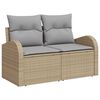 vidaXL Hagemøbelsofa Beige 124 x 62 x 69cm polyrotting