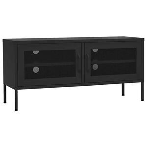 vidaXL TV-benk svart 105x35x50 cm st&aring;l