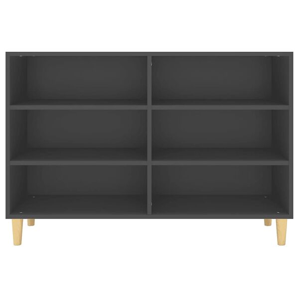 vidaXL Skjenk gr&aring; 103,5x35x70 cm konstruert tre