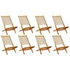 vidaXL Klappstoler 8 stk. beige heltre akasie