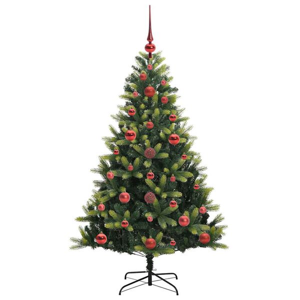 vidaXL Kunstig Hengt Julegran med 150 LED-lys gr&oslash;nn 120 cm PVC og PE