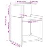 vidaXL Nattbordskap Gammelt tre 40 x 35 x 60 cm Konstruert tre