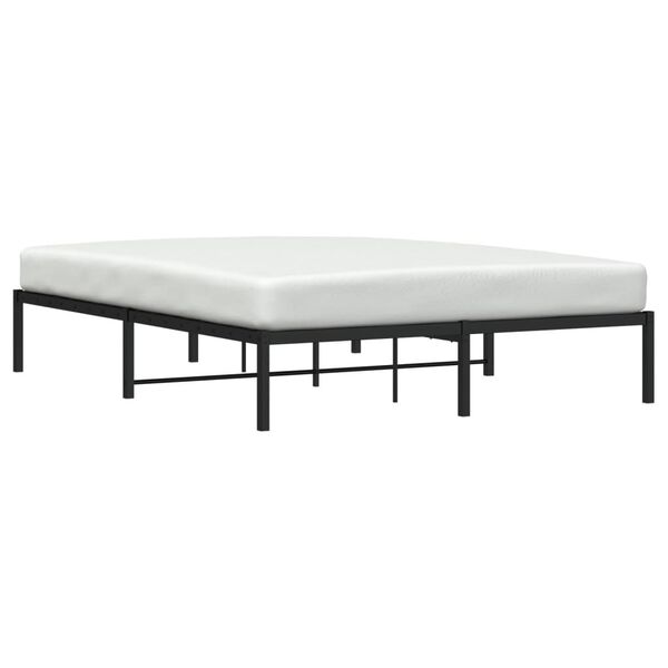 vidaXL Sengeramme i metall svart 150x200 cm
