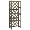 vidaXL Espalier med hyller 55x30x140 cm heltre gran gr&aring;