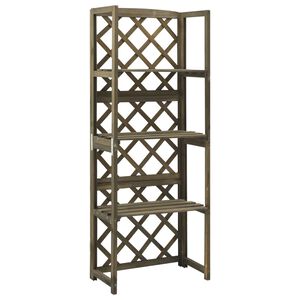 vidaXL Espalier med hyller 55x30x140 cm heltre gran gr&aring;