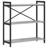 vidaXL Bokhylle 80 x 30 x 85 cm Konstruert tre Gr&aring; sonoma