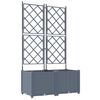 vidaXL Hageblomsterpotte 2 stk. Lysegr&aring; 80 x 40 x 143 cm PP