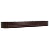 vidaXL Hevet bed Brun 400 x 80 x 44 cm St&aring;l