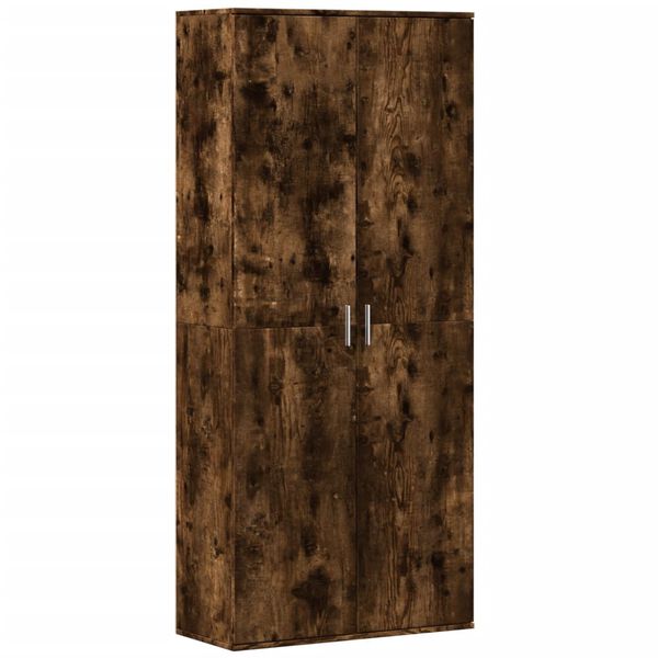 vidaXL Highboard røkt eik 80x35x180 cm konstruert tre