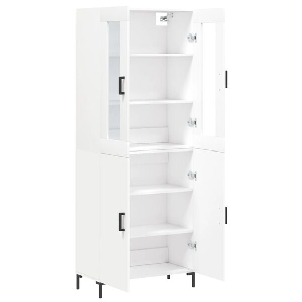 vidaXL Highboard hvit 69,5x34x180 cm konstruert tre