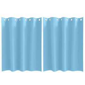 vidaXL M&oslash;rkleggende Gardiner med Ringer 2 stk. Lys bl&aring; 140 x 140 cm