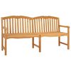 vidaXL H&aring;ndlaget Rosebenk 180,5 x 60 x 96 cm Massivt Teaktre Naturlig