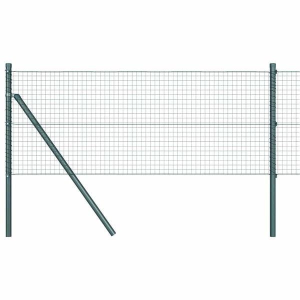 vidaXL Gjerdep&aring;le gr&oslash;nn 50 x 0,6 m (maske p&aring; 25 x 25 mm) St&aring;l og PVC