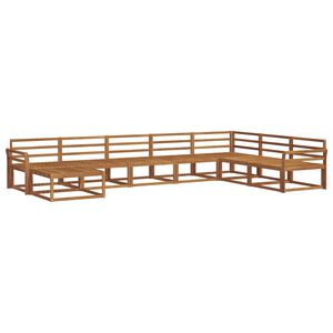 vidaXL Utend&oslash;rs sofa-sett 8 pcs Naturlig Solid akasietre