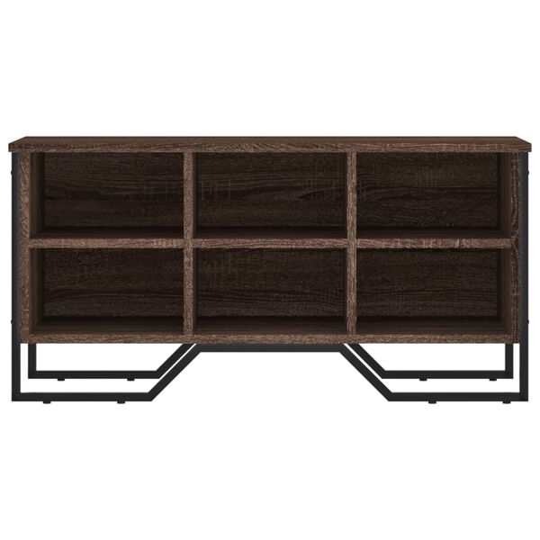 vidaXL Skohylle brun eik 90x38x45,5 cm konstruert tre