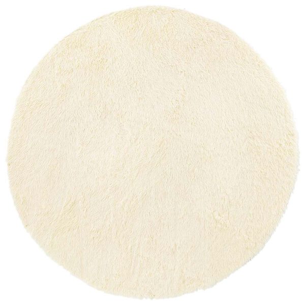 vidaXL Flossteppe med lang luv NAVARRA krem 120x120 cm polyester