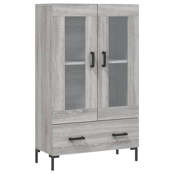 vidaXL Highboard gr&aring; sonoma 69,5x31x115 cm konstruert tre