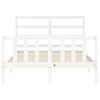 vidaXL Sengeramme uten madrass hvit 120x200 cm heltre furu