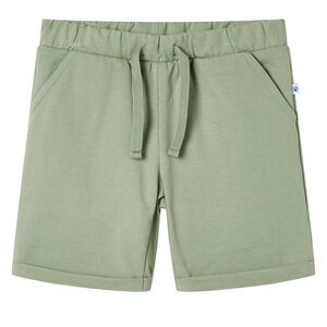 Barneshorts med snor lysekaki 104