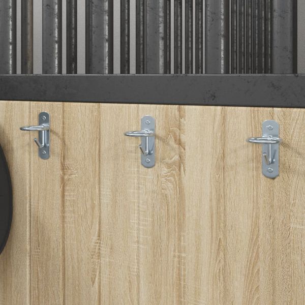 vidaXL B&oslash;ttekroker 3 stk veggmontert s&oslash;lv galvanisert st&aring;l