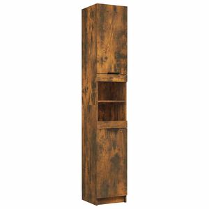 vidaXL Baderomsskap r&oslash;kt eik 32x34x188,5 cm konstruert tre