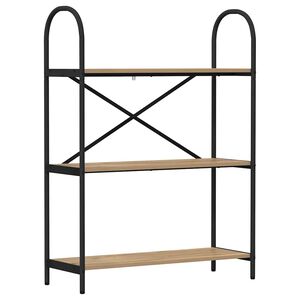 vidaXL Bokhylle 3 niv&aring;er 80 x 30 x 109 cm Konstruert tre Artisan Eik