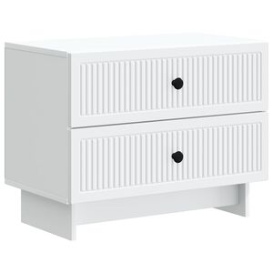 vidaXL Nattbordskap med skuff Hvit 62 x 34,5 x 47,5 cm Konstruert tre