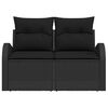vidaXL Hagemøbelsofa Svart 124 x 62 x 69cm polyrotting