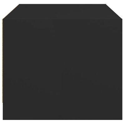 vidaXL Salongbord med glassdører svart 68x50x42 cm