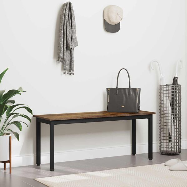 vidaXL benk R&oslash;yk Eik 110 x 35 x 45 cm Konstruert tre