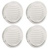 vidaXL Luftventildeksler 4 pcs s&oslash;lv 200 mm Rustfritt St&aring;l