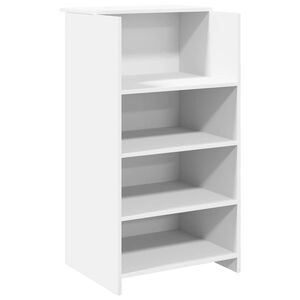 vidaXL Resepsjonsdisk hvit 55x50x103,5 cm konstruert tre